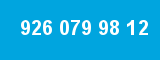 926 079 98 12 926 079 98 12